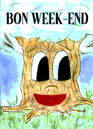 Gif bon week-end arbre